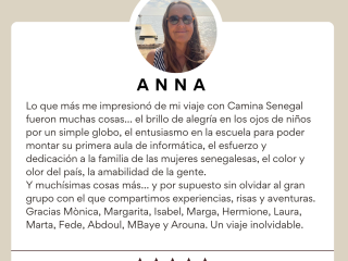 Testimoniales Dox Senegal (Post de Instagram (Cuadrado)) - Anna